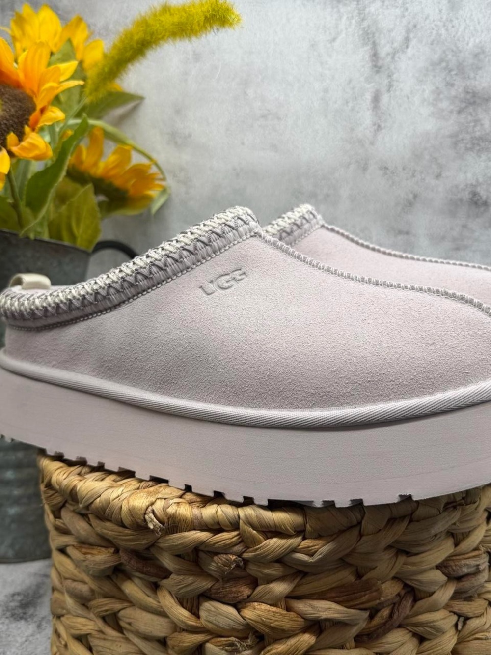 UGG Women's Light Pink Slip-On Platform Mule